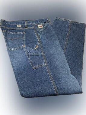 E114 Cruel Girl Women’s Blue Relaxed Fit Carpenter Jeans, Size 7L